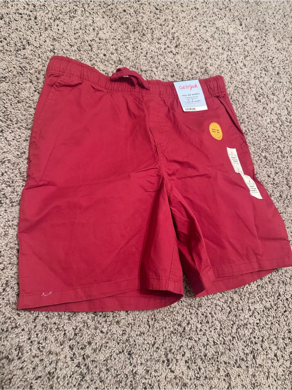 Cat & Jack Boy’s Crimson Red Athletic Drawstring Shorts NWT